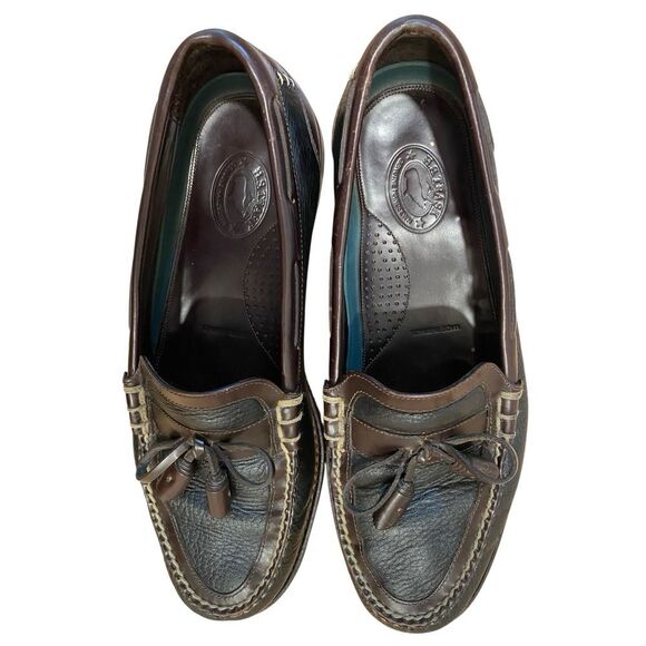 Sebago Tassel Loafers Mens 10.5M Brown Black Leather Moc Slip On Vintage Brazil main image 7